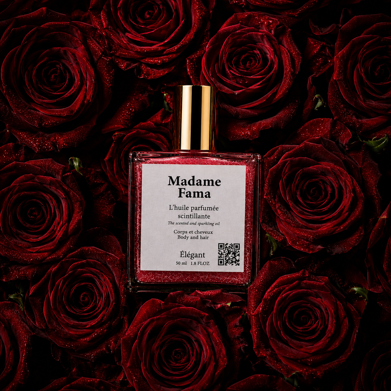 Huile Parfumée Scintillante – Midnight Rose (N°10) 50 ml