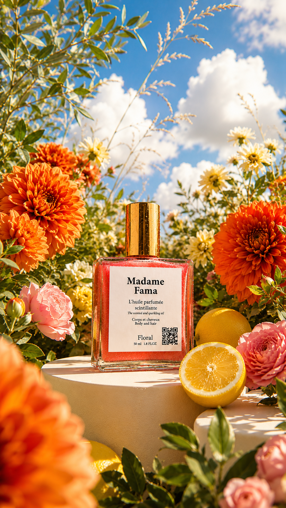 Florale – Huiles Scintillantes Parfumées | Madame FAMA