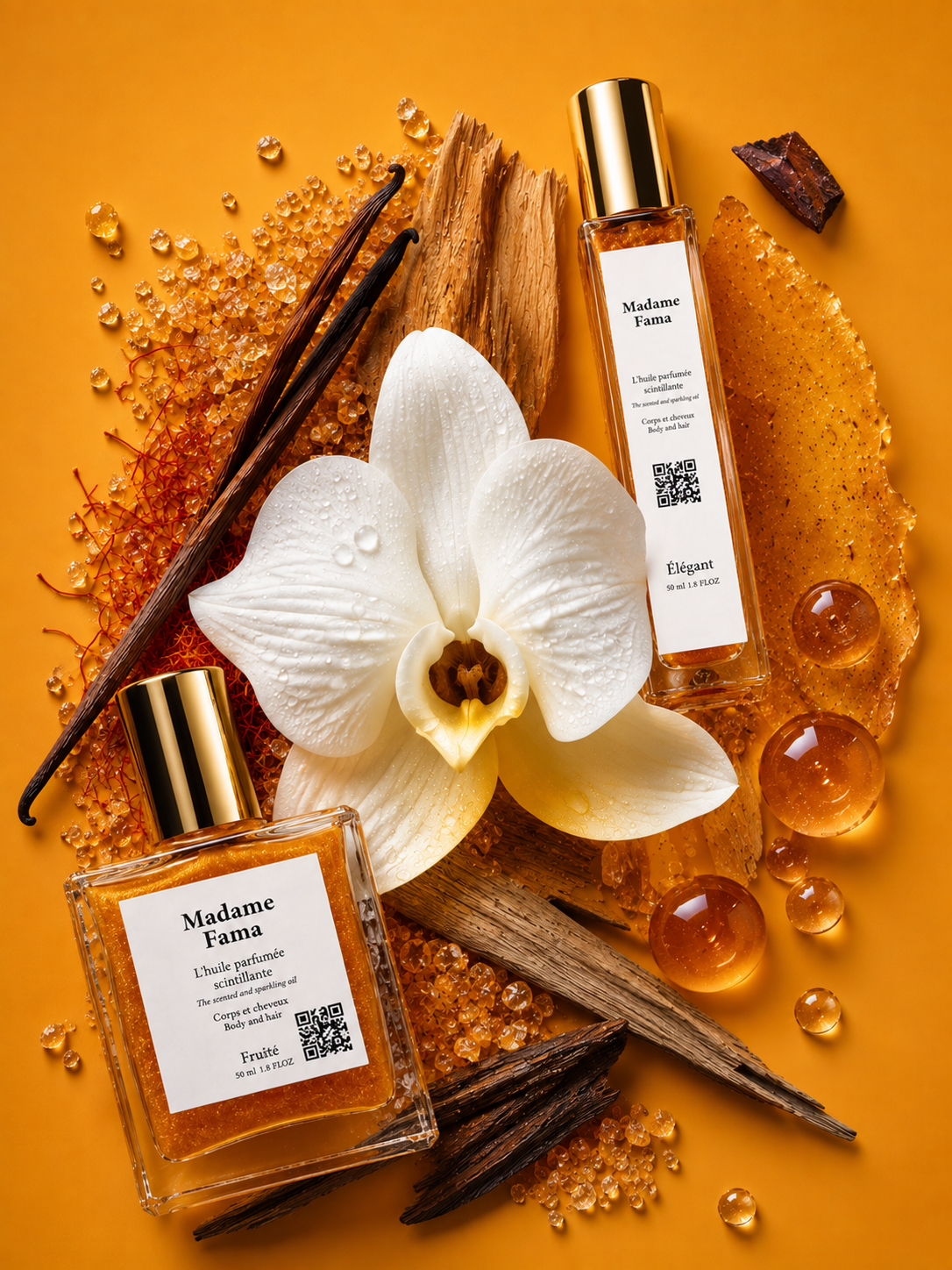 Musquée – Huiles Scintillantes Ambrées | Madame FAMA