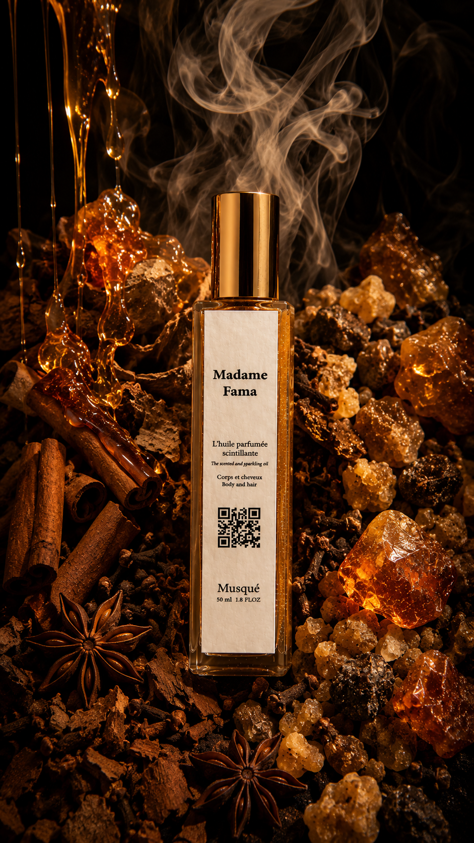 Huile Parfumée Scintillante – Amber Seduction (N°14)