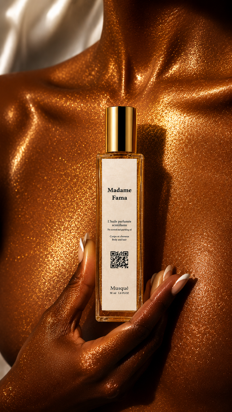 Huile Parfumée Scintillante – Midnight Rose (N°10) 50 ml