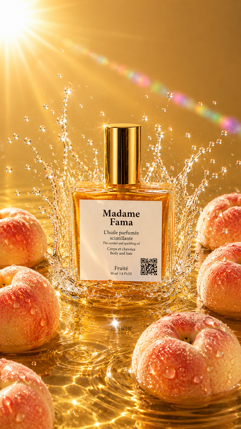 Huile Parfumée Scintillante – Peachy Desire (N°9)