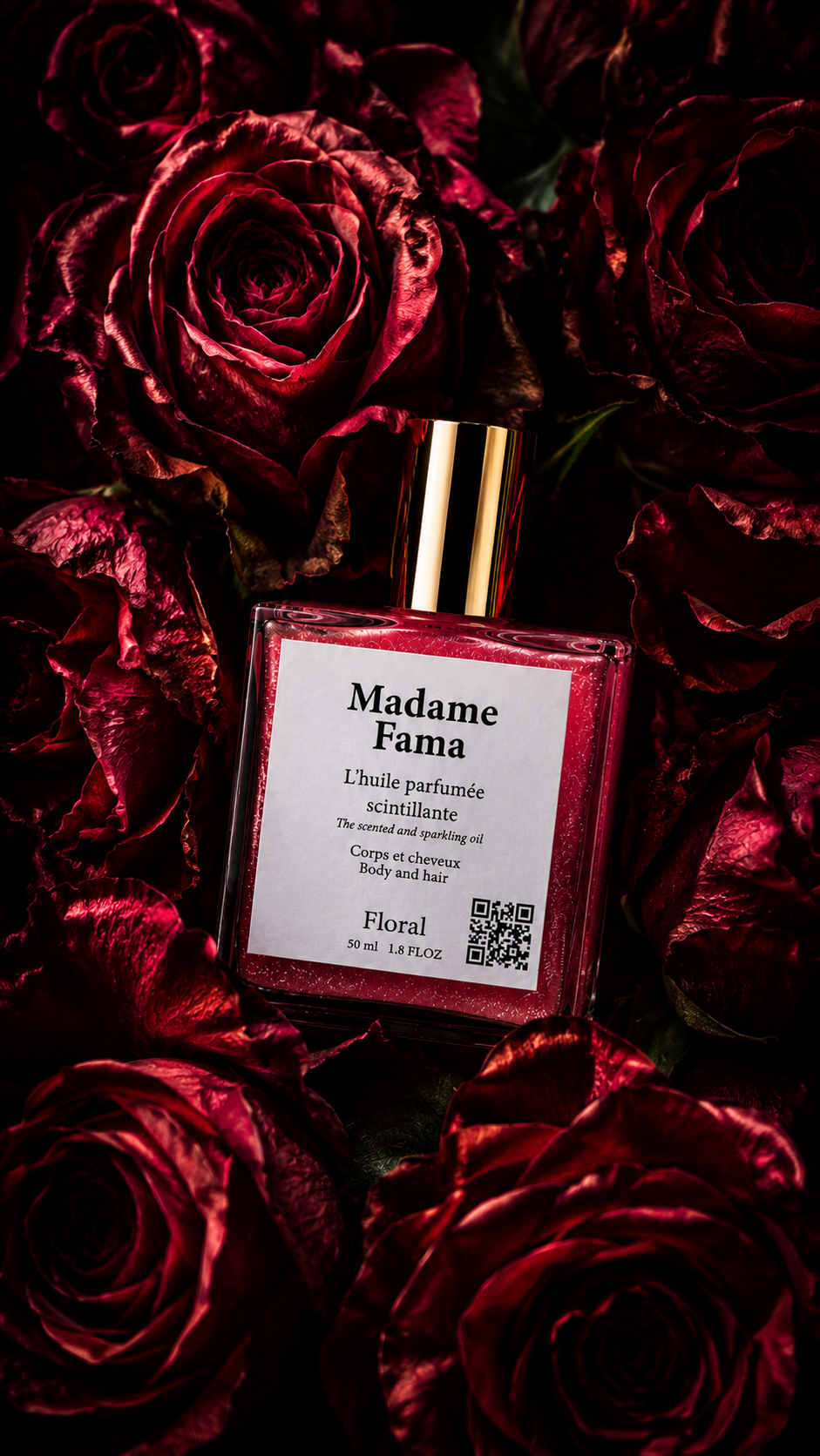 Huile Parfumée Scintillante – Midnight Rose (N°10) 50 ml