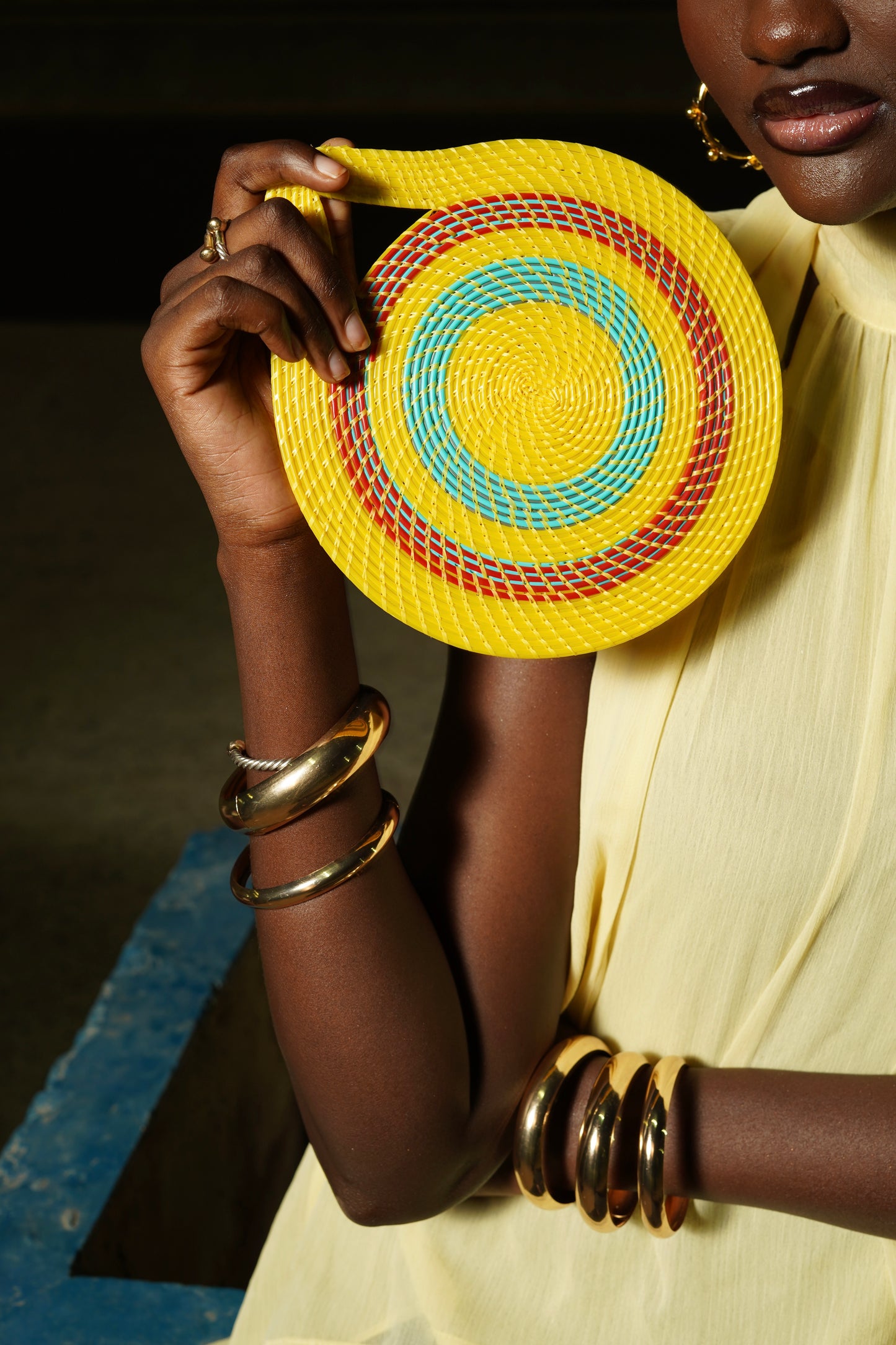 Dakar — Éventail Artisanal Tressé Main | Madame FAMA